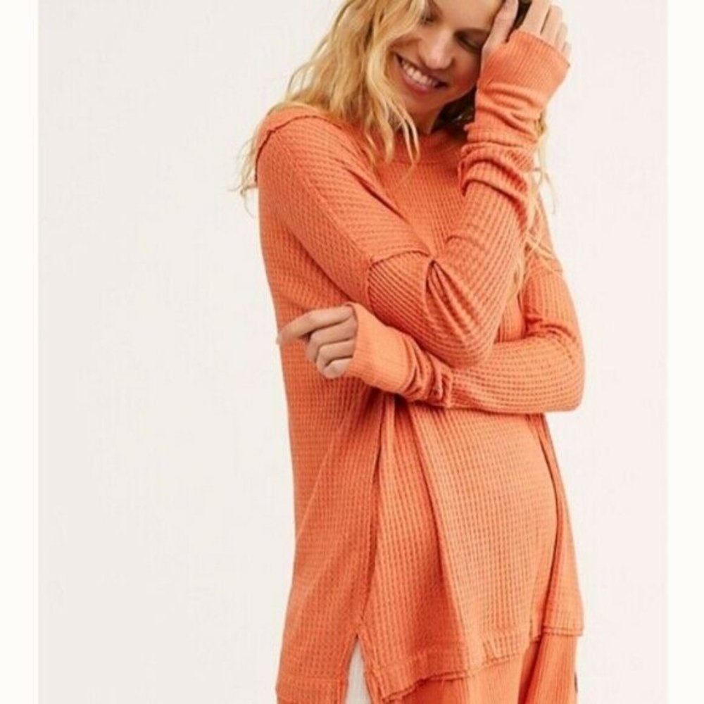NWT Free People North Shore Thermal Knit Top